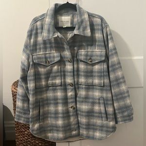 AEO Brushed Plaid Shacket